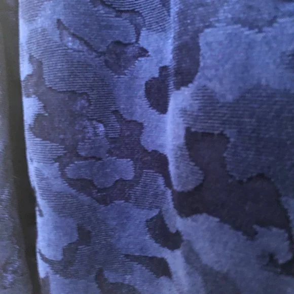 Freshman 1996 Velour Camo Long Sleeve Sweater in Royal Blue | Size Small - Picture 7 of 12